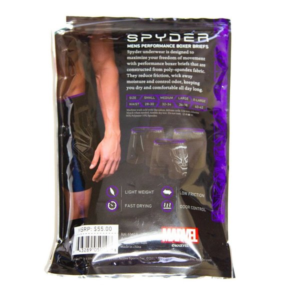 Black Panther Spyder Boxer Brief Underwear Marvel - Picture 10 of 13